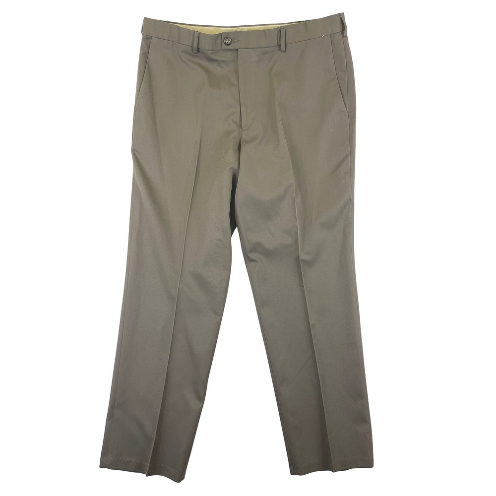 Dockers Flat Front Chino Pants Mens 36x32 Khaki Relaxed Fit Business Casual
